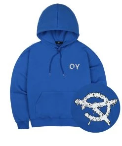 [OY] FW 21 MELTING LOGO HOODIE- BLUE Best Sellers