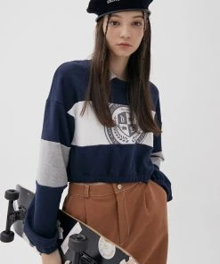 Best Sellers [DEARSTALKER] FW 21 ECOLE COLLAR T- NAVY