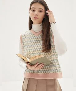 [DEARSTALKER] FW 21 FLORA V NECK VEST- PINK