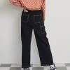[DEARSTALKER] Winter 21 STITCH WIDE PANTS - BLACK Best Sellers