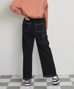 [DEARSTALKER] Winter 21 STITCH WIDE PANTS - BLACK Best Sellers