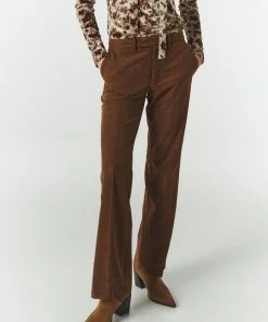 [REPOS] FW 21 SUEDE BOOTCUT PANTS (BROWN)