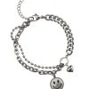 [STEEL EDITION] Seasonless Unbalanced Smile Mini Heart Bracelet_19/20cm