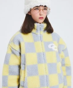 [CRANK] Winter 21 CHECKER FLEECE JUMPER_YL Best Sellers