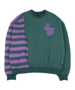 [AJO BY AJO] FW 21 Twofold Stripe Sweatshirt [Green] Best Sellers