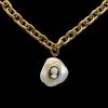 [HURJABOYACC] Seasonless Mono Stone Pearl Necklace_Cameo Gold