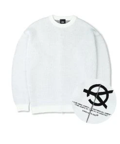 [OY] FW 21 BACK LOGO ZIPPER KNIT-WHITE Best Sellers