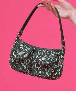 [CRANK] Seasonless DENIM TWO POCKET HOBO BAG_BK