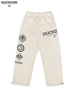[DUCKDIVE] FW 21 Signature Logo Sweatpants Ivory Best Sellers