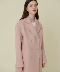 Best Sellers [GOCORI] FW 21 INDIE PINK DOUBLE COAT