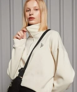 Best Sellers [LARTIGENT] FW 21 HALF ZIP TOP(IVORY)