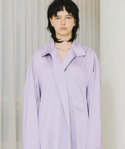 [13MONTH] FW 21 LOOSE FIT LOGO SHIRT (PURPLE) Best Sellers