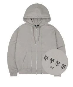 Best Sellers [OY] FW 21 BULLET LOGO DOUBLE HOODIE ZIP-TAN