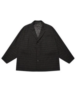 [AJO BY AJO] FW 21 Check Batwing Oversized Blazer [Black Check] Best Sellers
