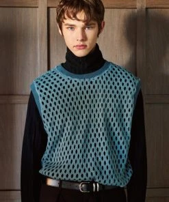 [DWSCOMPANY] Winter 21 Drop Knit Vest (green)