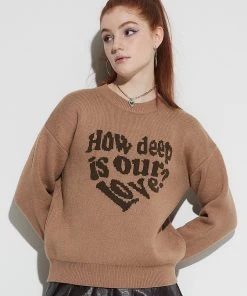 Best Sellers [LUV IS TRUE] Winter 21 LOVE KNIT(BROWN)