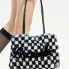 [CRANK] Seasonless ECO FUR SHOULDER BAG_CHECKER