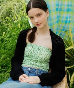 [ROCCI ROCCI] FW 21 Crochet Knit Bolero [BLACK] Best Sellers