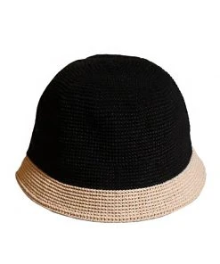 [SLEEPY SLIP] Seasonless BRISBANE BLACK/BEIGE BUCKET HAT