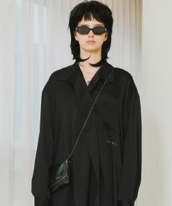 [13MONTH] FW 21 LOOSE FIT LOGO SHIRT (BLACK)