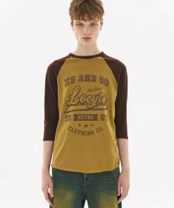 [LECYTO] FW 21 VARSITY RAGLAN-T_[BROWN] Best Sellers