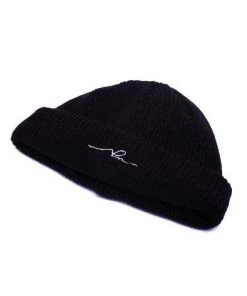 SLEEPYS SLIP [SLEEPY SLIP] Seasonless SLEEPING BLACK BEANIE