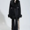 Best Sellers [PAIN OR PLEASURE] Winter 21 NANA SHEARLING FUR COAT_black