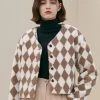 [JOORTI] Winter 21 J862 Quilting Dia Cardigan Jacket (beige) Best Sellers