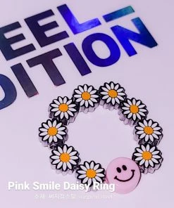 [STEEL EDITION] Seasonless Pink Smile Daisy Ring_PINK
