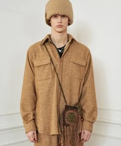 [LECYTO] Winter 21 SOMCK WOOL GOLGI SHIRTS_[BROWN]