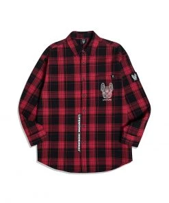 [LIFEWORK] FW 21 Embroidered Raddock Check Shirt_Black