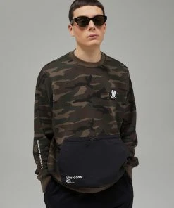 [LIFEWORK] FW 21 Radokwappen Woven Pocket Sweatshirt_Camo