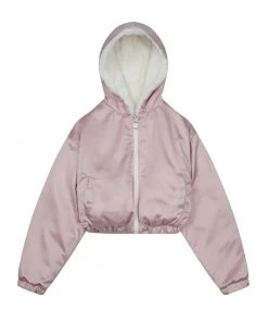 Best Sellers [HIGH SCHOOL DISCO] FW 21 Jelly Jacket Reversible Fur Hooded Jacket Ivory