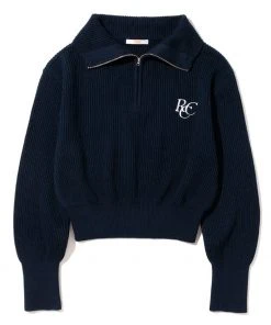 [ROCCI ROCCI] FW 21 RCC Knit Half Zipup [NAVY] Best Sellers