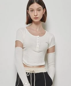 Best Sellers [LUV IS TRUE] FW 21 SNAP LONGSLEEVE(IVORY)