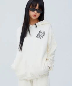 Best Sellers [LIFEWORK] FW 21 Woman) RADOG Larva Embroidery Hoodie
