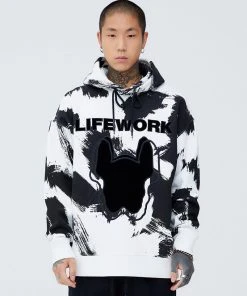 [LIFEWORK] Seasonless Gio EmbroideryRADOG Hoodie(Without Fur)