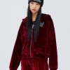 [LIFEWORK] FW 21 Woman) Velvet Logo Hoodie Zip-up