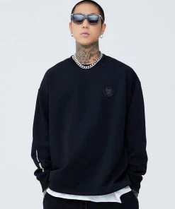 [LIFEWORK] FW 21 Black Coin And Pen Man To Man(Without Fur)