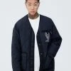 [LIFEWORK] FW 21 Embroidery V-neck Quilting Jacket Best Sellers