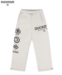 Best Sellers [DUCKDIVE] FW 21 Signature Logo Sweatpants Oatmeal