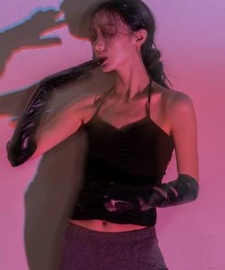 [RAYOUNG] FW 20 String Shirring Sleeveless_Black