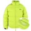 Best Sellers [OY] FW 21 SIDE ZIPPER LOGO DOWN JUMPER-NEON GREEN