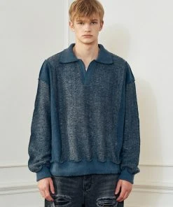 Best Sellers [LECYTO] Winter 21 INSIDE-OUT SOMCK WOOL KNIT PK_[BLUE]