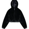 [HIGH SCHOOL DISCO] FW 21 Black Cat Reversible Fur Hooded Jacket Black Best Sellers