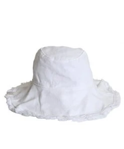 [SLEEPY SLIP] Seasonless REVERSIBLE WHITE BUCKET HAT