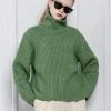 UNORMAL [UNUSUALNORMAL] FW 21 RACCOON TURTLE-NECK _ GREEN Best Sellers