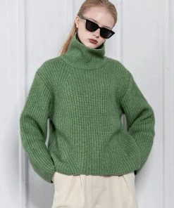 UNORMAL [UNUSUALNORMAL] FW 21 RACCOON TURTLE-NECK _ GREEN Best Sellers