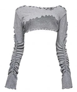 [MEZZOKUNST] Seasonless Braid Knit Arm Warmer - Gray Best Sellers