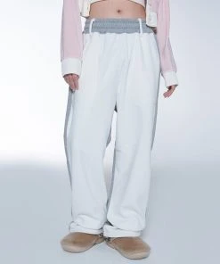 [SETUP EXE] Winter 21 Fleece Half Sweatpants [White/Melange Gray] Best Sellers